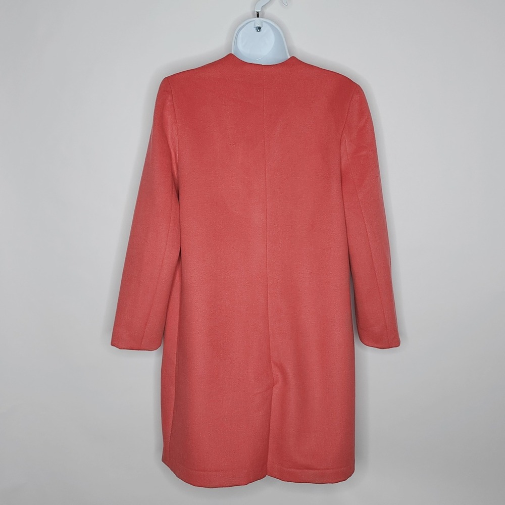 BB Dakota Catina Coral Red Coat Wool Blend Size Medium - Picture 3 of 15